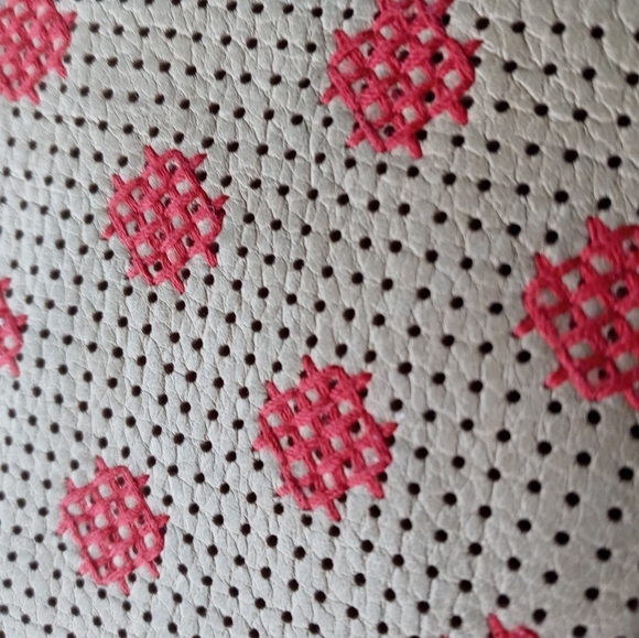 Fossil Explorer Mini Zip Close multicolor mesh leather card wallet Change purse - Picture 4 of 7